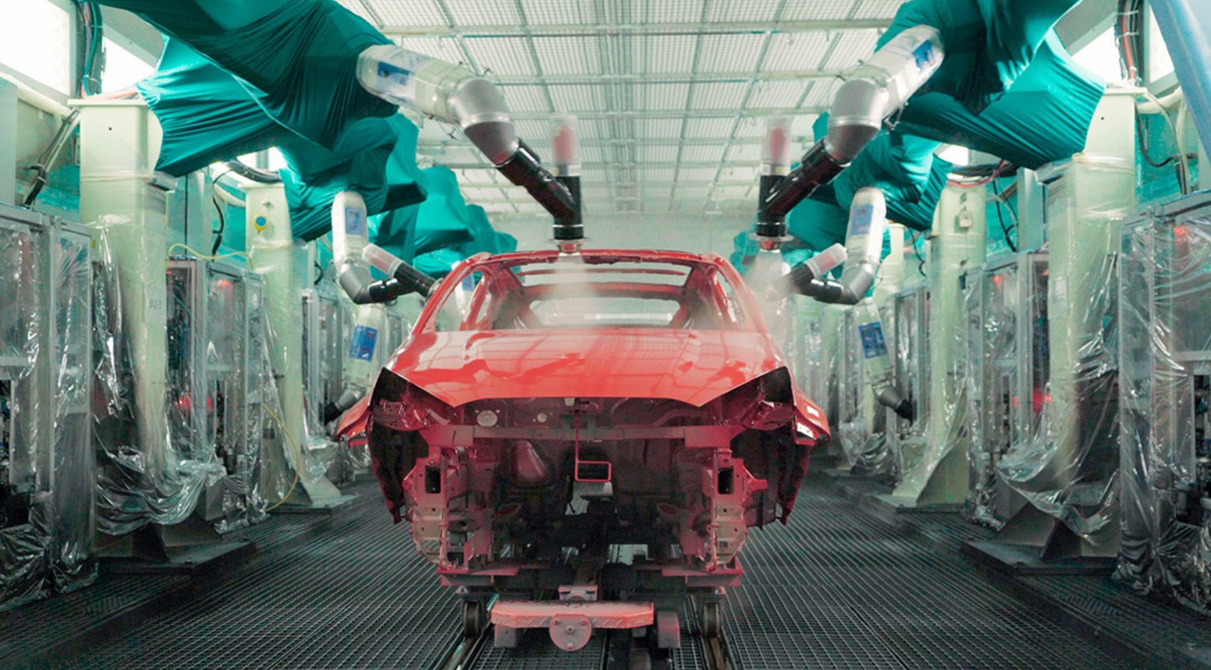 Automated vehicle painting line